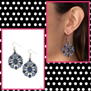 2/$10 Paparazzi Lively Luncheon - Blue Earrings